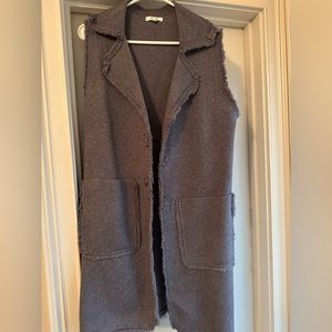 Jade sleeveless long cardigan